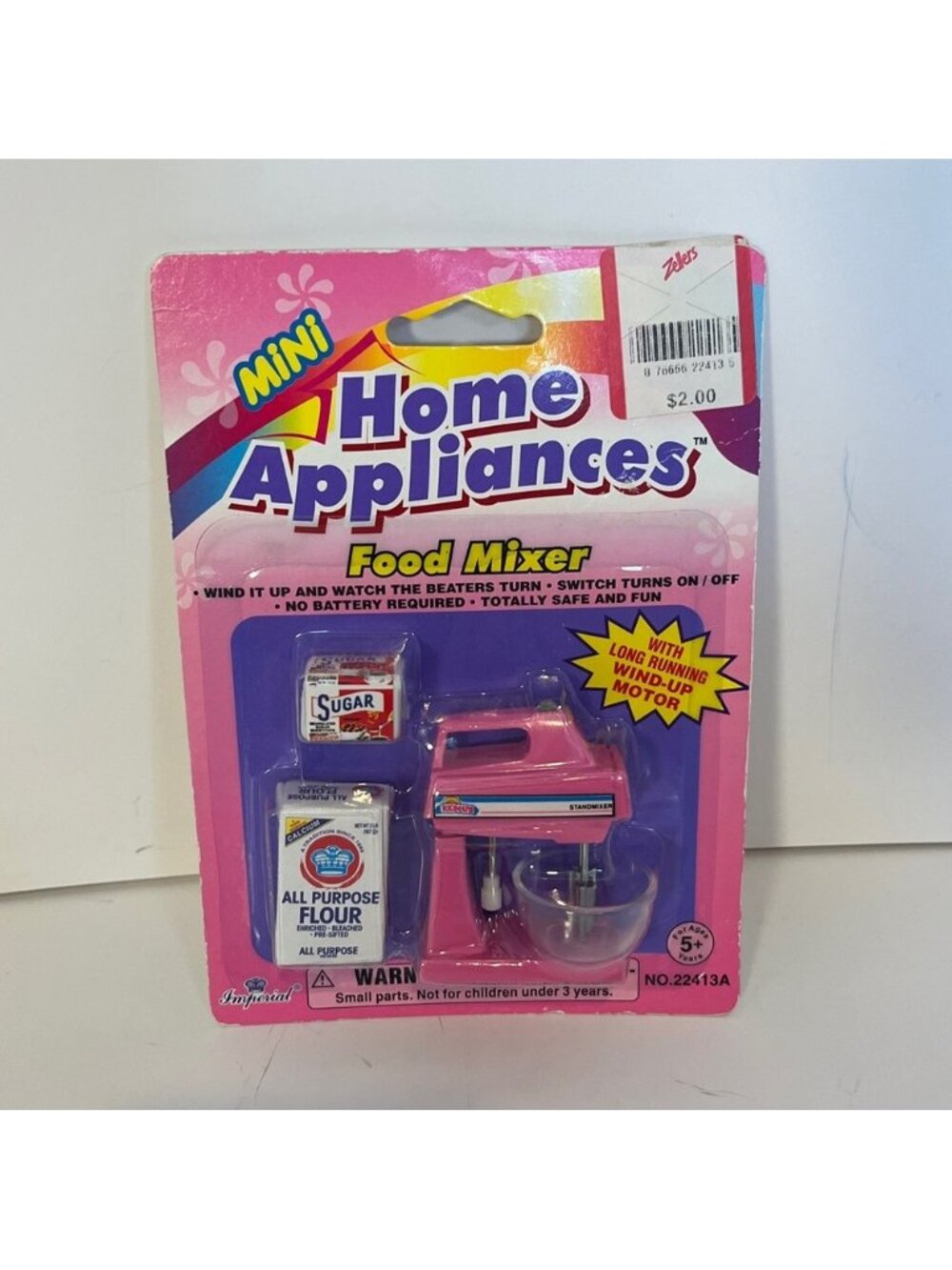 Vintage 1988 Imperial Mini Miniature Food Mixer Zellers Wind-Up Home Appliances